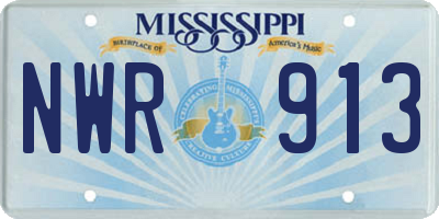MS license plate NWR913