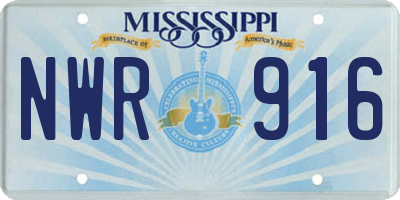 MS license plate NWR916