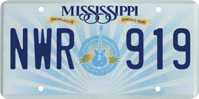 MS license plate NWR919