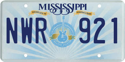 MS license plate NWR921