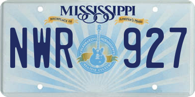 MS license plate NWR927