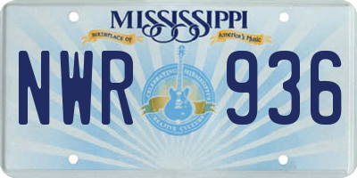 MS license plate NWR936