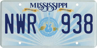 MS license plate NWR938