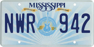 MS license plate NWR942