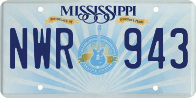 MS license plate NWR943