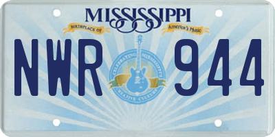 MS license plate NWR944