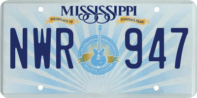 MS license plate NWR947