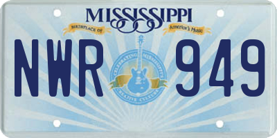 MS license plate NWR949