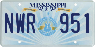 MS license plate NWR951