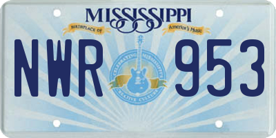 MS license plate NWR953