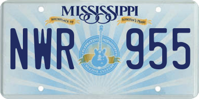 MS license plate NWR955