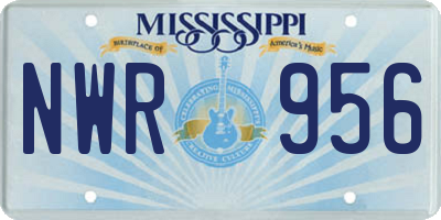 MS license plate NWR956