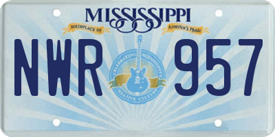 MS license plate NWR957