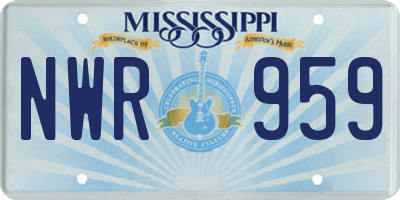 MS license plate NWR959