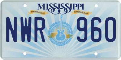 MS license plate NWR960