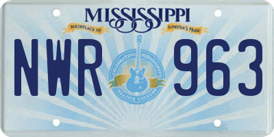 MS license plate NWR963