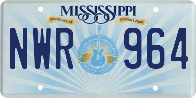 MS license plate NWR964
