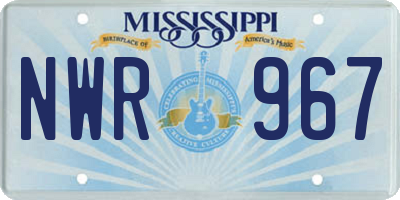 MS license plate NWR967