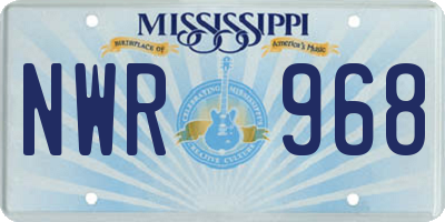 MS license plate NWR968