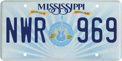 MS license plate NWR969