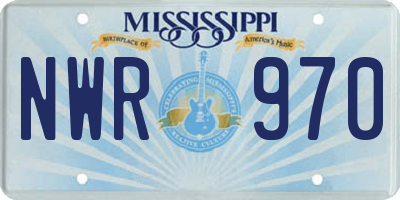 MS license plate NWR970