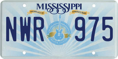 MS license plate NWR975