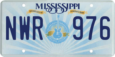 MS license plate NWR976