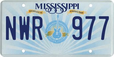 MS license plate NWR977