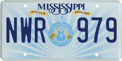 MS license plate NWR979