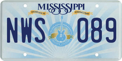 MS license plate NWS089