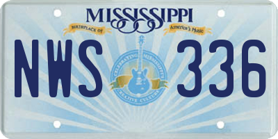 MS license plate NWS336