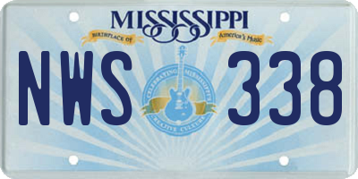 MS license plate NWS338