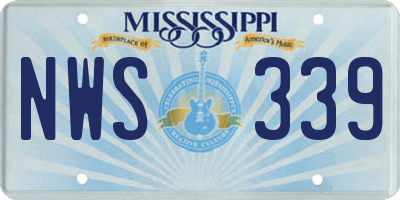 MS license plate NWS339
