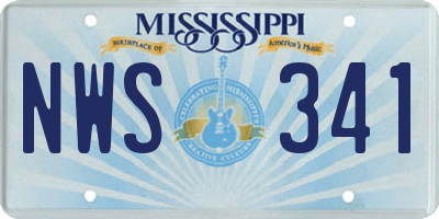 MS license plate NWS341