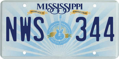 MS license plate NWS344