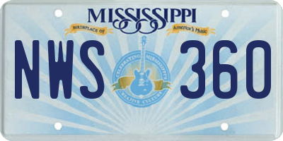 MS license plate NWS360