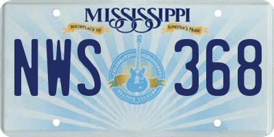 MS license plate NWS368