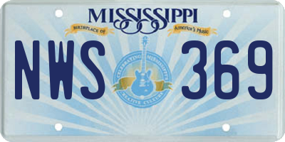MS license plate NWS369