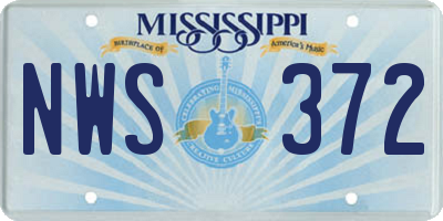 MS license plate NWS372