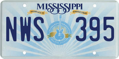 MS license plate NWS395