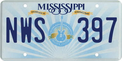 MS license plate NWS397