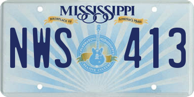 MS license plate NWS413