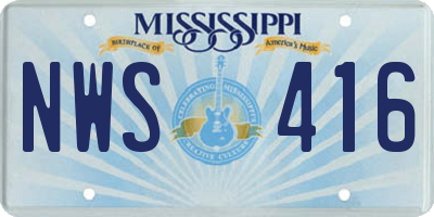 MS license plate NWS416