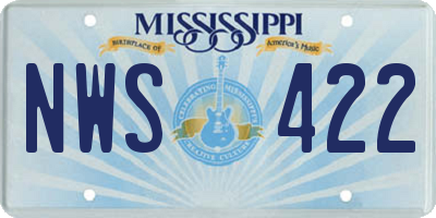 MS license plate NWS422