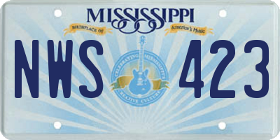 MS license plate NWS423