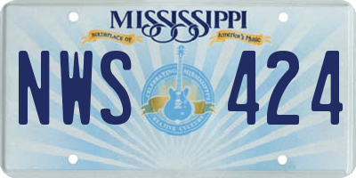 MS license plate NWS424