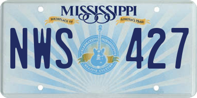 MS license plate NWS427