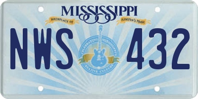 MS license plate NWS432