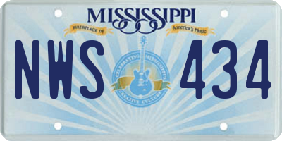 MS license plate NWS434