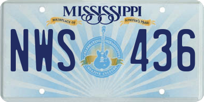 MS license plate NWS436